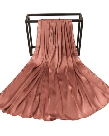 Rose Gold Silk Crepe Scarf