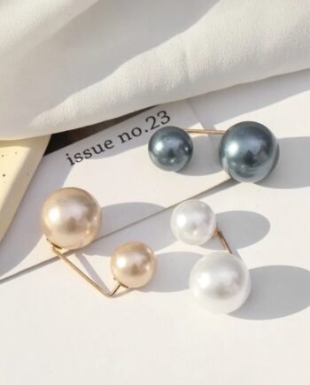 Double-headed Pearl Brooch 3pcs/set